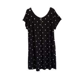 Lily Morgan - Polka Dot Zippered Dress XL Black and White